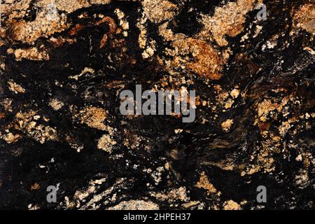 Stilvolle schwarze Sedna - Granit Hintergrund, Textur in eleganten Farben als Teil Ihres Designs. Stockfoto