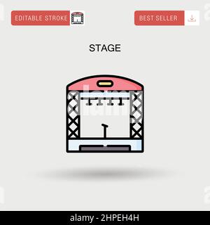 Einfaches Vektorsymbol für die Bühne. Stock Vektor