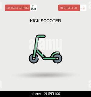 Kick Scooter einfaches Vektor-Symbol. Stock Vektor