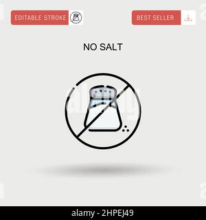 Kein Salz einfaches Vektorsymbol. Stock Vektor