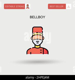 Einfaches Vektorsymbol für den Bellboy. Stock Vektor