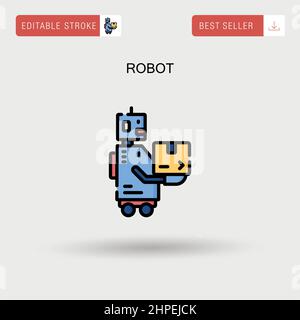 Einfaches Vektorsymbol für Roboter. Stock Vektor