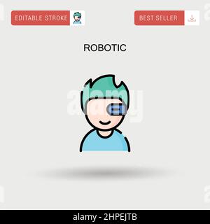 Einfaches Vektorsymbol für Roboter. Stock Vektor