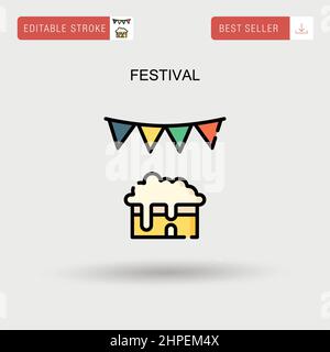 Festival Simple Vector Icon. Stock Vektor