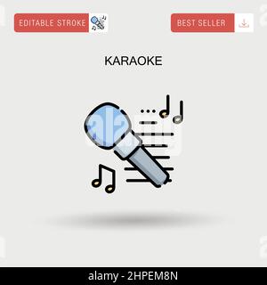 Karaoke Simple Vector-Symbol. Stock Vektor