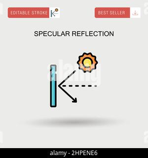 Einfaches Vektorsymbol für Spiegelreflexion. Stock Vektor