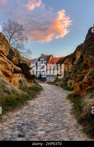 Bilder Impressionen aus der Weltkulturstadt Quedlinburg im Harz Stockfoto