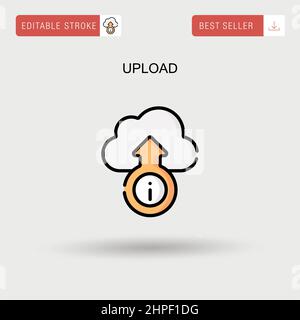 Einfaches Vektorsymbol hochladen. Stock Vektor