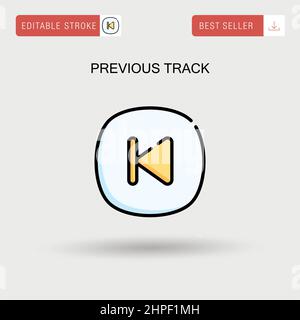 Vorheriger Titel einfaches Vektorsymbol. Stock Vektor