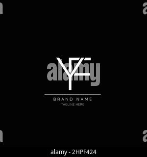 Alphabet YF Anfangsbuchstabensymbol Logo Stock Vektor