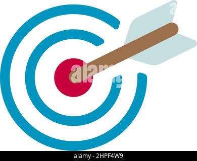 Ziel , Fokus, Dartboard Vektor-Symbol Illustration Stock Vektor