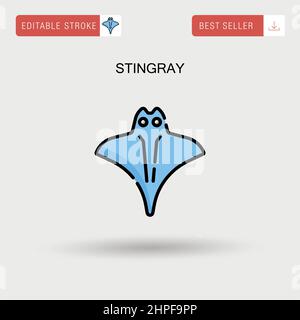 Stingray einfaches Vektorsymbol. Stock Vektor