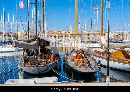 LE VIEUX PORT, MARSEILLE, BDR FRANKREICH 13 Stockfoto