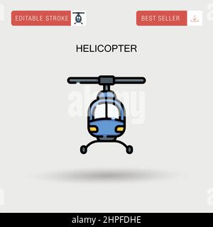 Einfaches Vektorsymbol für Hubschrauber. Stock Vektor