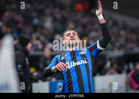 Kopenhagen, Dänemark. 20th. Februar 2022. Bashkim Kadrii von Odense Boldklub, gesehen beim Superliga-Spiel 3F zwischen dem FC Kopenhagen und Odense Boldklub in Parken in Kopenhagen. (Foto: Gonzales Photo/Alamy Live News Stockfoto