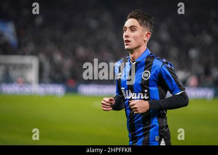 Kopenhagen, Dänemark. 20th. Februar 2022. Joel King (25) von Odense Boldklub, der 3F beim Superliga-Spiel zwischen dem FC Kopenhagen und Odense Boldklub im Kopenhagener Park gesehen wurde. (Foto: Gonzales Photo/Alamy Live News Stockfoto