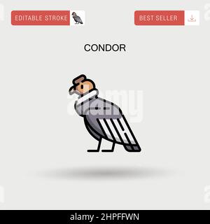 Einfaches Vektorsymbol „Condor“. Stock Vektor