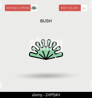 Einfaches Bush-Vektor-Symbol. Stock Vektor