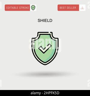 Einfaches Vektorsymbol abschirmen. Stock Vektor