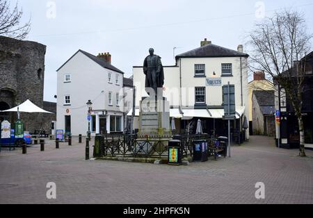 Statue von Sir William Nott, Nott Square, Carmarthen, Wales Stockfoto