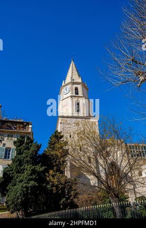 Clocher Eglise des Accoules Le Panier, Marseille Frankreich Stockfoto