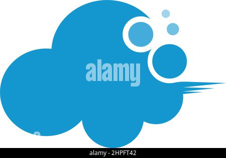 Vorlage für Grafik für das Design von Cloud-Logo-Symbolen Stock Vektor