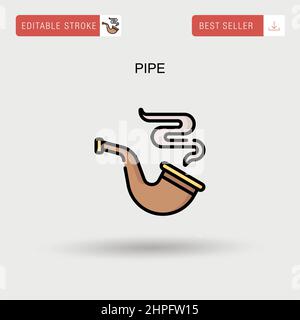 Einfaches Vektorsymbol für die Pipe. Stock Vektor