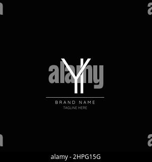 Alphabet YI Anfangsbuchstabensymbol-Logo Stock Vektor