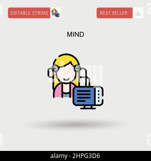 Vektorsymbol „Mind Simple“. Stock Vektor