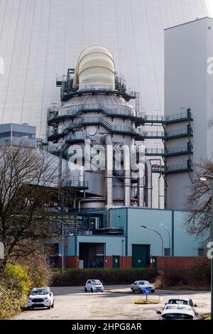 STEAG Blockheizkraftwerk Walsum, Kohlekraftwerk am Rhein Stockfoto