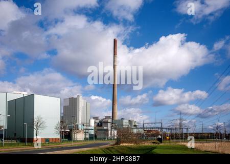 STEAG Blockheizkraftwerk Walsum, Kohlekraftwerk am Rhein Stockfoto