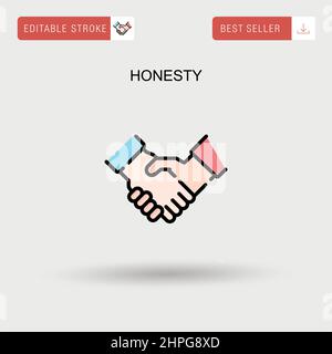 Einfaches Vektorsymbol Ehrlichkeit. Stock Vektor