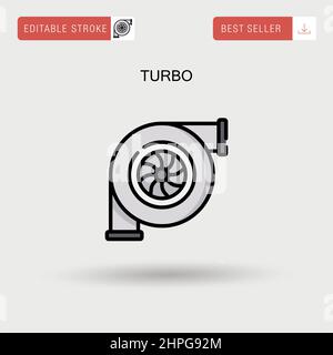 Turbo Simple Vector-Symbol. Stock Vektor