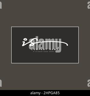 Anfangsbuchstabe IST Logo - handgezeichnetes Signature Style Logo - Vektor-Logo-Vorlage für Firmennamen-Initialen Stock Vektor