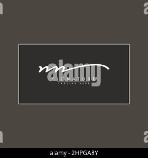 Anfangsbuchstabe NN-Logo - handgezeichnetes Logo-Vektor-Logo-Vorlage für Firmennamen-Initialen Stock Vektor