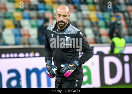 Friuli - Stadion Dacia Arena, Udine, Italien, 20. Februar 2022, Latiums Porträt Pepe Reina während der Udinese Calcio vs SS Lazio - italienische Fußballserie Stockfoto