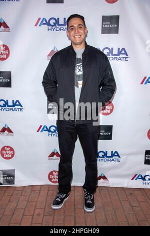 Mike James nimmt am 20. Februar 2022 an der Shindig Show von Aquahydrate im Hollywood Improv, Hollywood, CA Teil Stockfoto