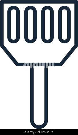 Stilvolles, schlankes Küchensatel-Symbol isoliert auf weißem Hintergrund - Vektorgrafik Stock Vektor