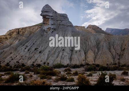 Barranco del Cautivo, Wüste Tabernas, Almería, Andalusien, Spanien Stockfoto