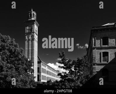 Salzmühle im Dorf Saltaire. Stockfoto