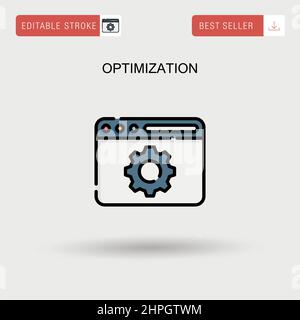 Einfaches Vektorsymbol für die Optimierung. Stock Vektor