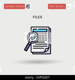 Einfaches Vektorsymbol für Dateien. Stock Vektor