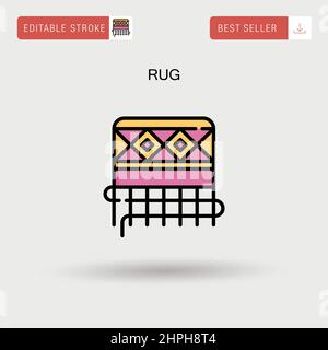 Einfaches Vektor-Symbol für Teppich. Stock Vektor