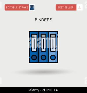 Binder einfaches Vektorsymbol. Stock Vektor