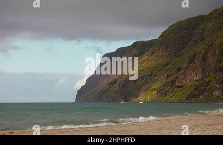 Polihale Beach auf Kauai Stockfoto