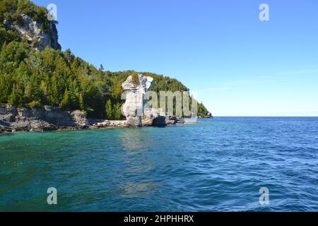 Tobermory Flowerpot Island Stockfoto