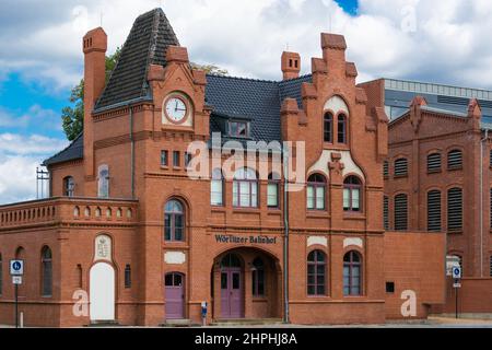 DESSAU - 05. AUGUST 2018: Wörlitzer Bahnhof, Dessau, Sachsen-Anhalt, Deutschland Stockfoto