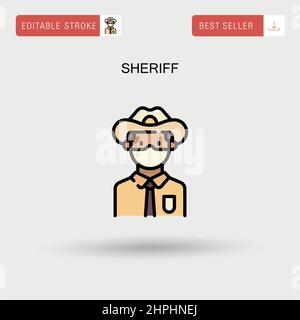 Sheriff einfaches Vektorsymbol. Stock Vektor
