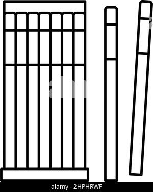 Micro Brush Set für die Illustration von Linien-Symbolen für Wimpern Stock Vektor