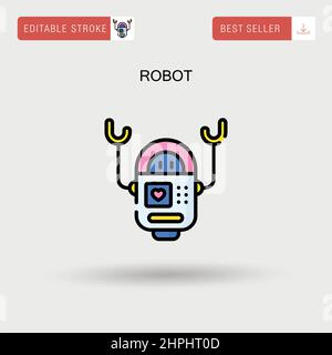 Einfaches Vektorsymbol für Roboter. Stock Vektor